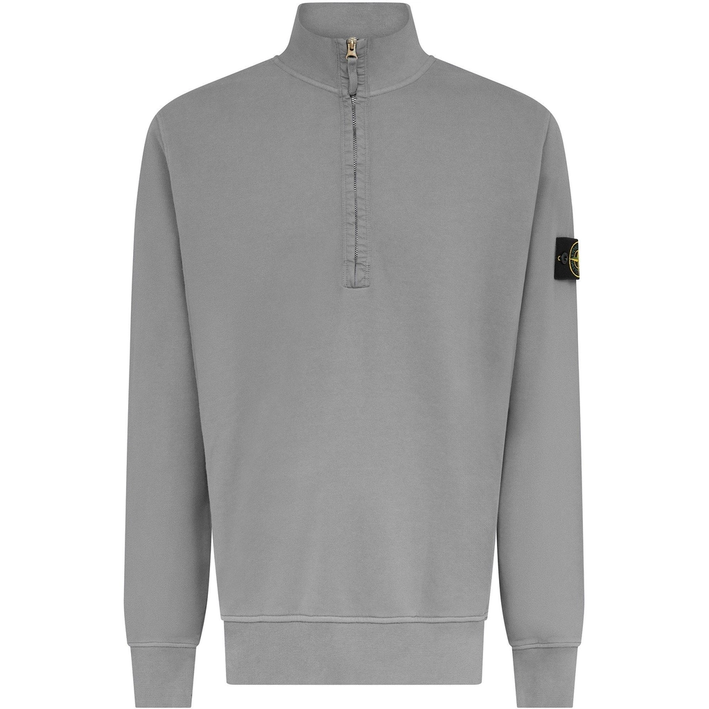 Stone Island Heavy Weight Quarter Zip Fleece - Polv Mel V0M64